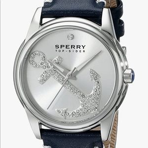 Sperry Nautical Wristwatch with Leather Band